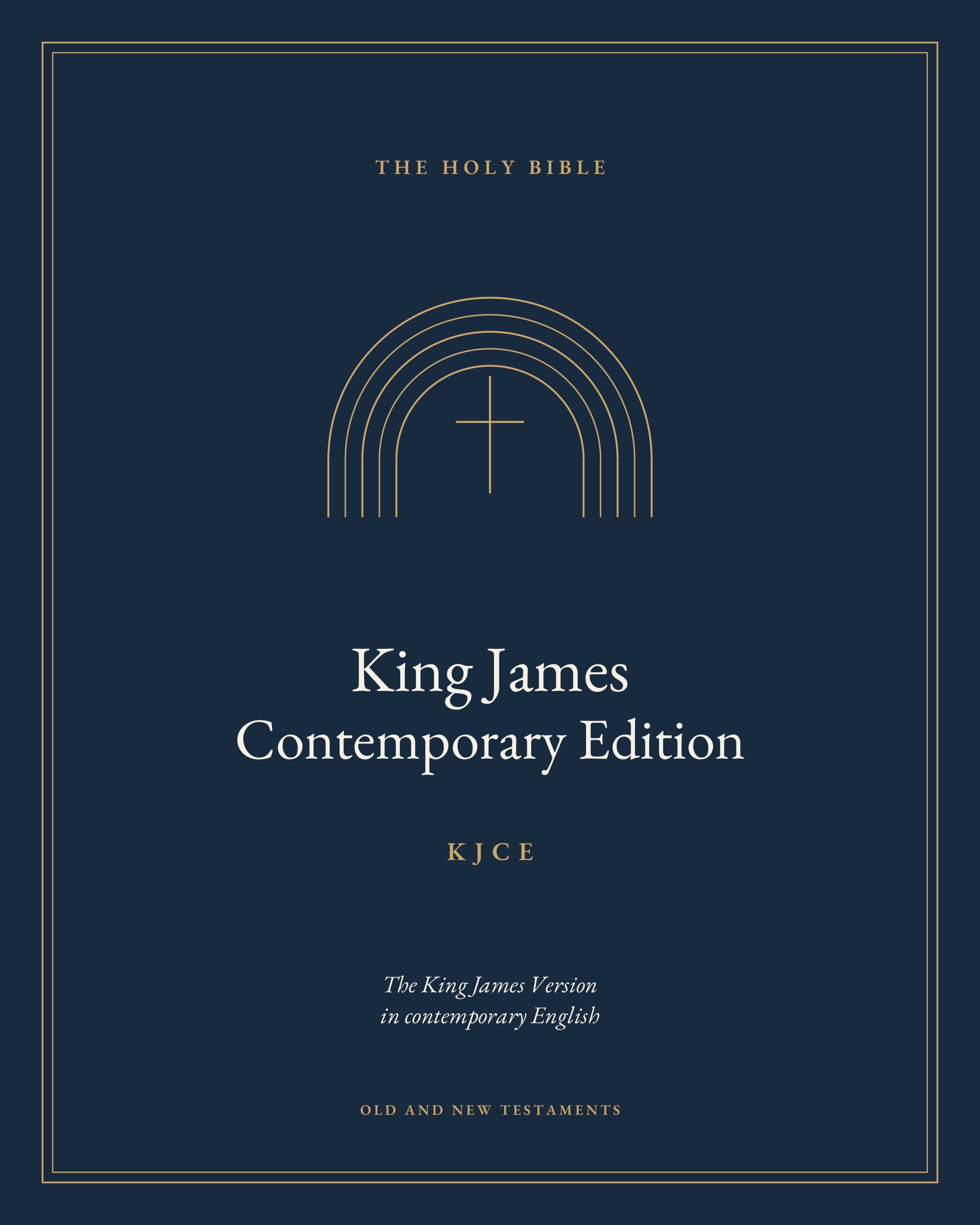 Midnight-blue and gold cover of the King James Contemporary Edition